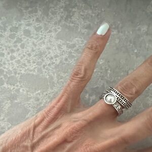 Elegant Silver Stacking Rings